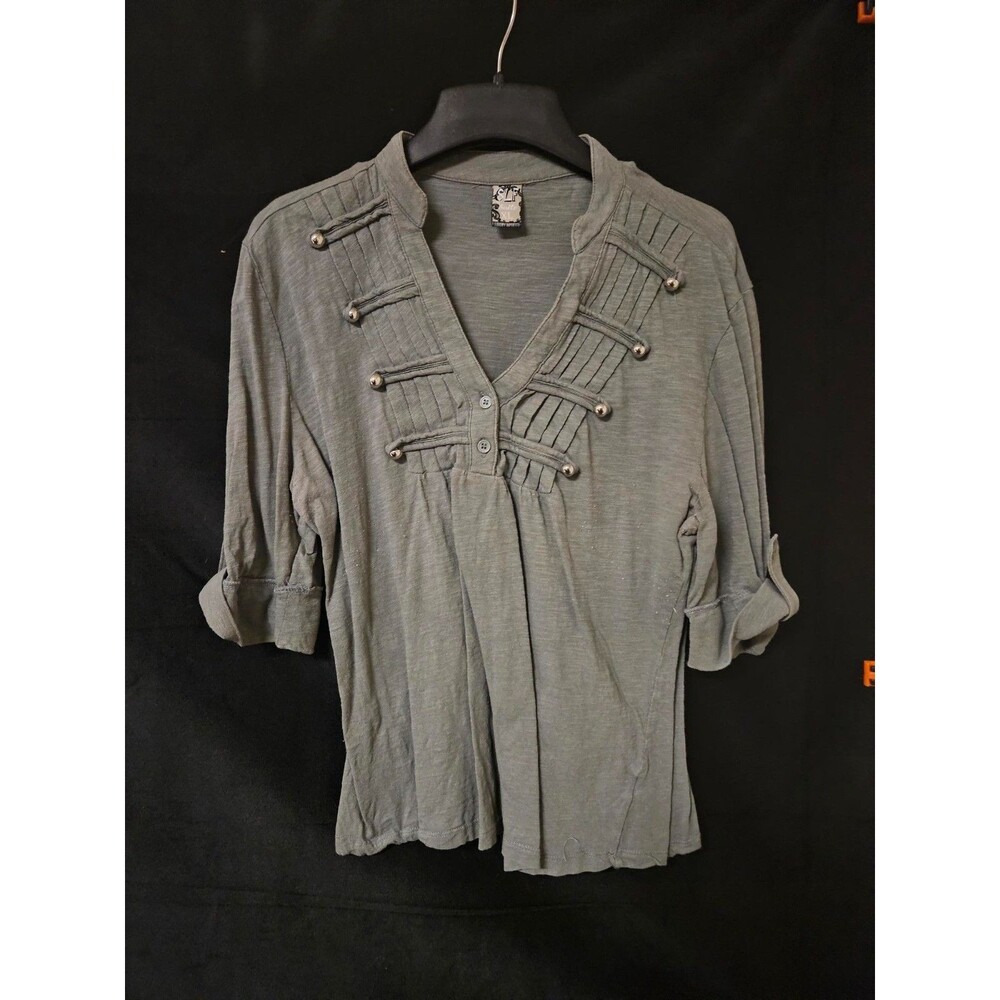 Women's Maurices Military Style Green Shirt XL